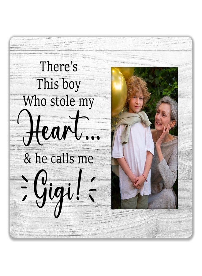 ZYQFN He Calls Me Gigi Picture Frame Fits 4x6 Photo, Gigi Gifts For Grandma, Grandma and Grandson, Mother's Day Birthday Christmas Valentines Day Thanksgiving Day Gifts For Grandma Gigi. (010) - Image 1